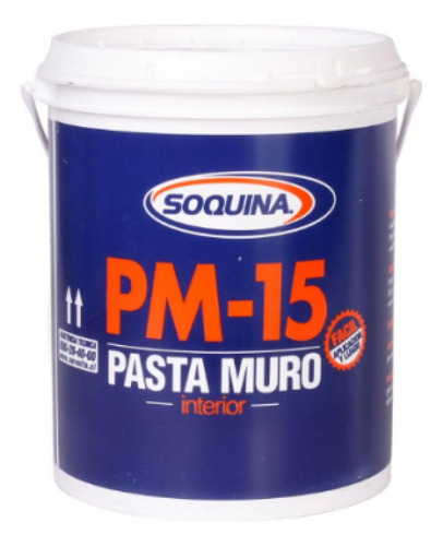 Pasta Muro Pm-15 Soquina Galón 6kg Terminación Blanca