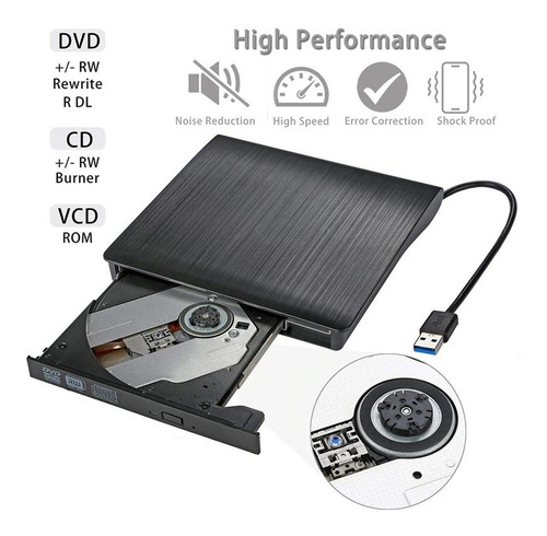 Imagen 8 de 9 de Grabador / Lector De Dvd/cd, Portátil, Externo, Usb 3.0