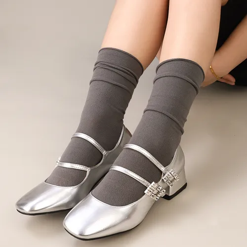 Calcetines De Malla Ahuecados, 2 Pares, Retro, Con Encaje Fl