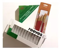 Comprar Set 12 Óleos Reeves + Bastidor 35x50 Cm + Set Pinceles