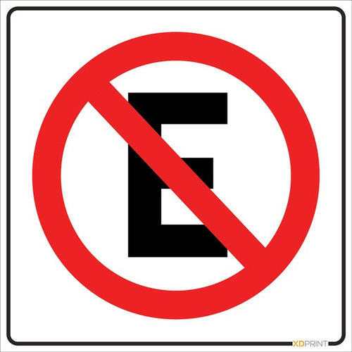 Imagem 2 de 2 de Placa Sinalização Garagem Proibido Estacionar 50x40cm+brinde