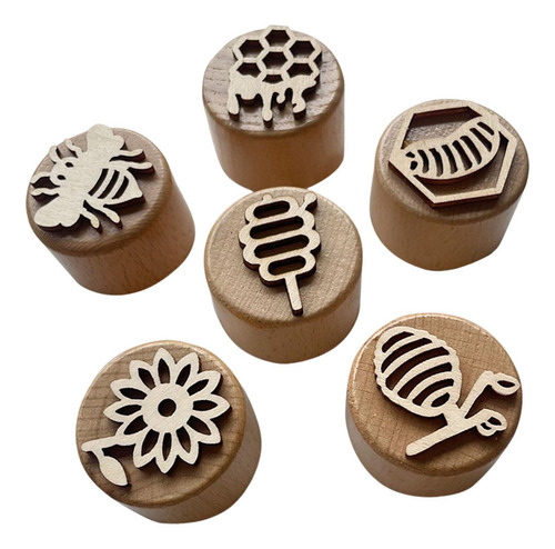 Sellos De Madera Creative Kindergarten Wooden Seal Round For