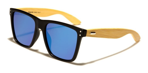 Gafas De Sol Bambú Sunglasses Polarizado Cuadradas Sup89003 