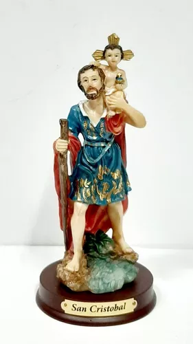 Estatua figura religiosa de San Pancracio de resina pintada mano