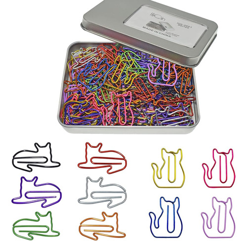 100 Piezas De Clips De Papel Para Gatos Lindos, Clips De Mar