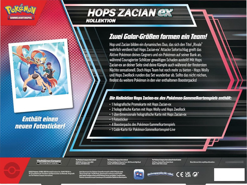 Pokémon Hop S Zacian Ex Box Hops Zacian Inglés