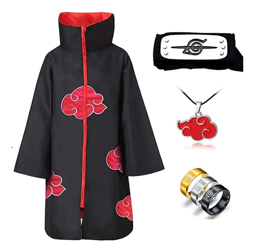 Anillo De Anime Cloak Cosplay Diadema Akatsuki Uchiha Itachi