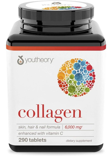 Collagen 6000 Mg Youtheory 290 Tabletas