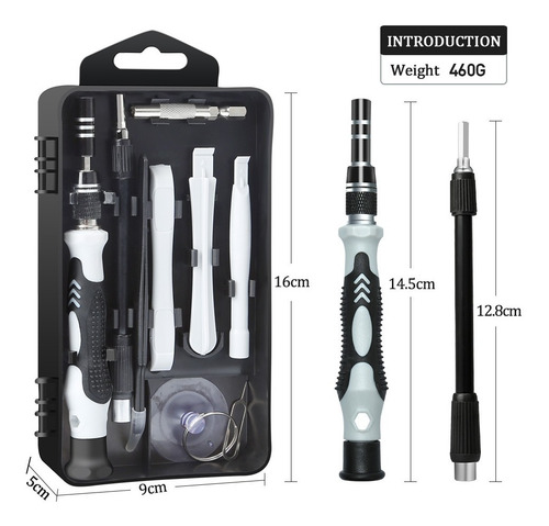 Imagen 9 de 10 de Kit Pro Herramientas Destornillador Electronica 117 En 1