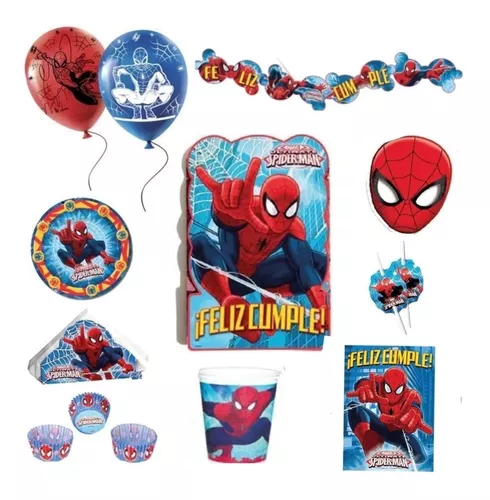 Gracias cesar parálisis Spider Man Fiesta Infantil Combo Cotillon Cumpleaños Set 10p | MercadoLibre