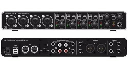 Interface De Audio Behringer U-phoria Umc404 Hd Pré Midas