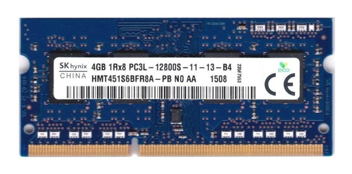 Memoria Ram Ddr 3 Color Azul 4gb 1 Sk Hynix Hmt451s6bfr8a-pb