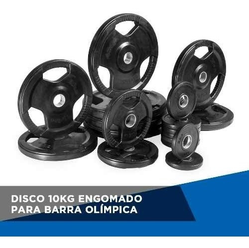 Disco 10 Kg - Engomado Para  Barra Olímpica - Mancuernas