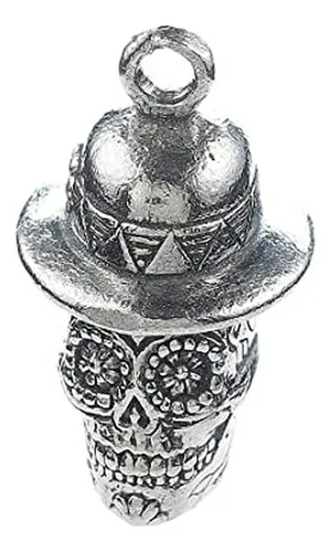 Llavero Campana De La Suerte Calavera Mexicana, Motocicleta