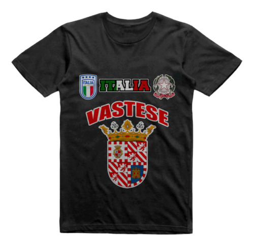 Remera Algodon Negra Vastese Calcio 1902 Italia