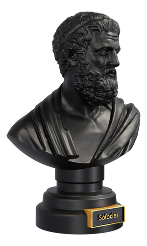 Estátua Busto Sófocles - Dramaturgo Grego Cor Cor Aurum Noctis