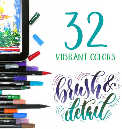 Imagen 5 de 8 de 16 Marcadores Crayola Signature Brush & Detail Dual Tip