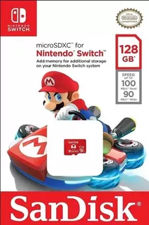 Cartão De Memória Nintendo Micro Sd 128gb - Envio Mg