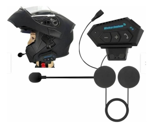 Intercomunicador Para Moto Bt12 Auriculares Casco Bluetooh