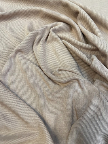 Tela Tifanny Rib Plush Beige Lisa