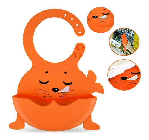 ¡ Babero Silicona Baby Bib Divertido Para Bebé Monkey !!