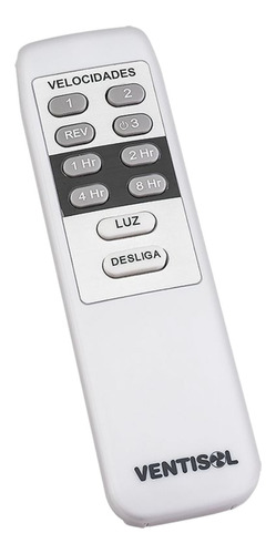 Ventilador de teto Ventisol Fênix Controle branco com 3 pás de plástico, 960mm de diâmetro 127V