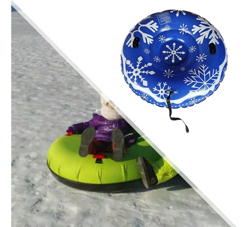 Tubo De Nieve Inflable Con Asas Y Cordón De 150 Cm De