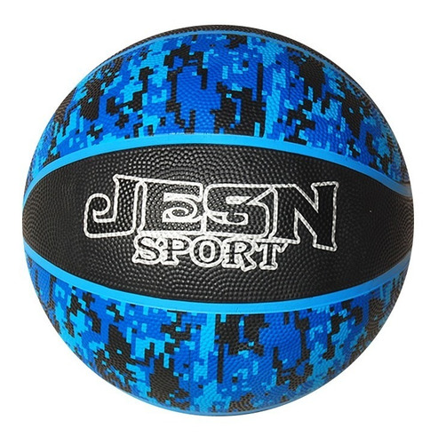 Balon De Baloncesto No7 Negro Con Azul En Caja