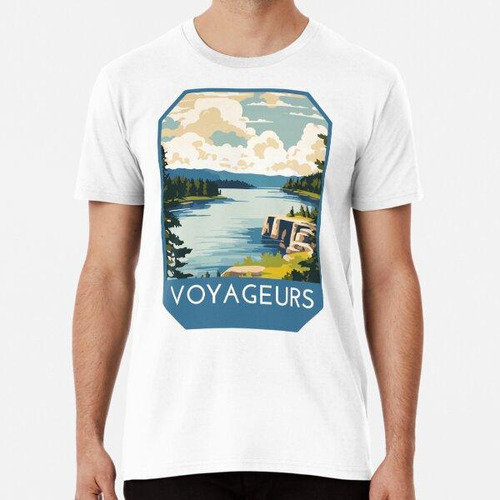 Remera Arte De Viaje Vintage Del Parque Nacional Voyageurs A