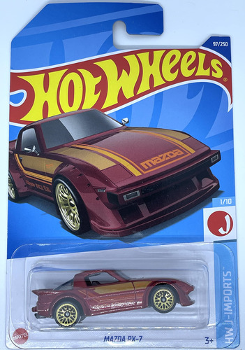 Hot Wheels  - Mazda Rx-7 - Rojo - Hw J-imports - 1/10