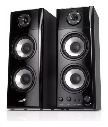 Parlantes Genius Sp-hf1800a Pc 50w Rms 220v En Madera