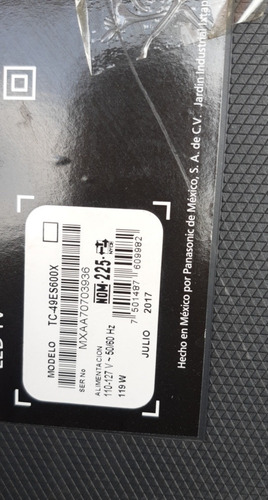 Tiras De Leds Panasonic Tc-49es600x (Usado)