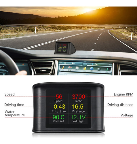 . L Tela De Computador De Bordo Com Velocímetro Digital Obd2