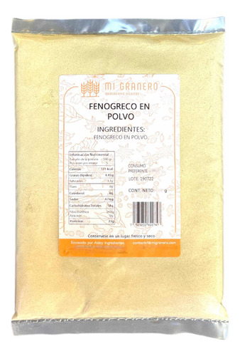 Fenogreco En Polvo 250 Gramos Granel