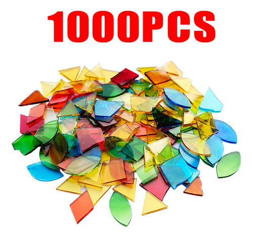 Mosaico De Vidrio De 1000 Piezas, Colores Mezclados, Formas