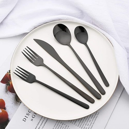 Colheres, Faca De Mesa Dourada, Garfo De Sobremesa, 20 Unida