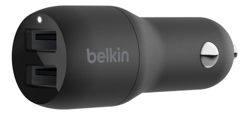 Cargador De Auto Belkin Dual Usb-a De 24w Black