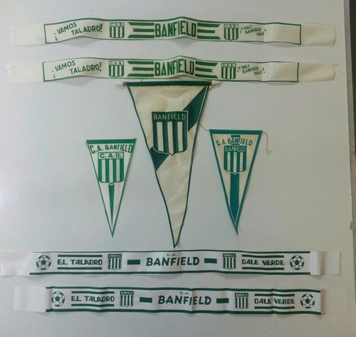 Lote Banderines Y Vinchas Futbol Club Banfield   Cod Bf01