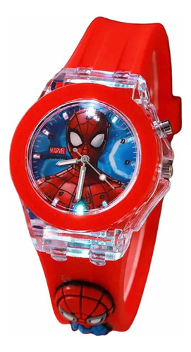Reloj Spiderman O Capitán América Con Luz Para Niños Gipi