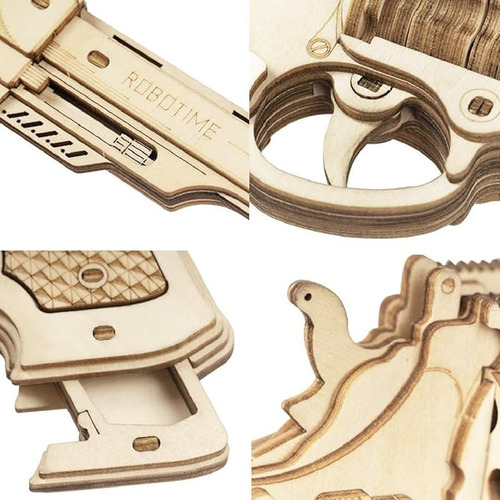 Envío Gratuito Rompecabezas 3d De Pistola De Madera Diy