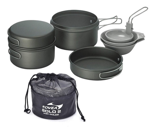 Set De Cocina Marmita Kovea Solo 2 Per Aluminio 650g Teflon