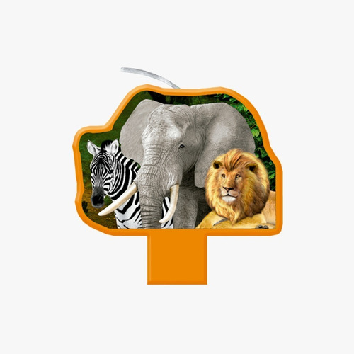 Vela Safari Mundo Animal Para Bolo - Aniversário E Festa
