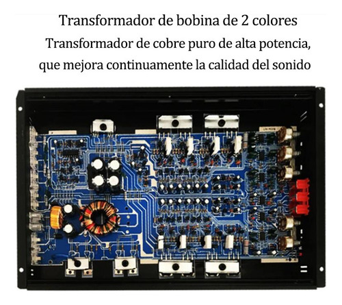 Amplificador De Audio De 6800w 4 Canales Para Auto