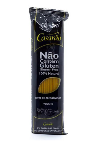 Kit 3x: Macarrão Spaghetti Premium Sem Glúten Casarão 500g