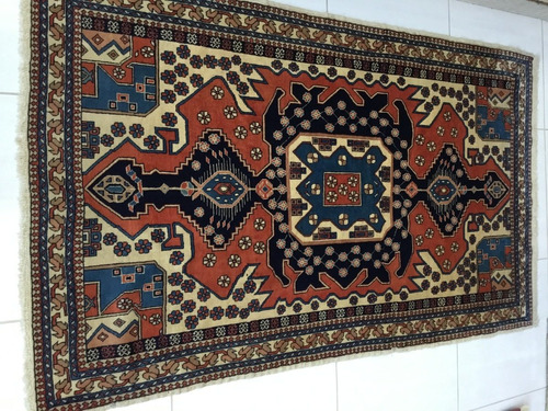 Tapete Sala Artesanal Afshar Iran 212x128 Lc:33746 Cor Vermelho Desenho Do Tecido Clássico