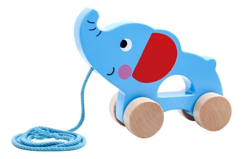 Juguete Madera Tooky Toy Elefante De Arrastre