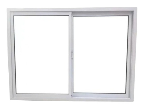 Ventana De Aluminio Corrediza Blco Vidrio Entero Línea Herre