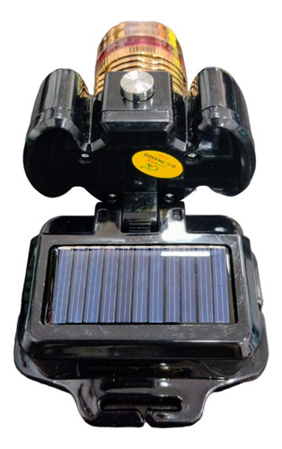 Kit De Linterna Led Frontal Para Casco Con Panel Solar