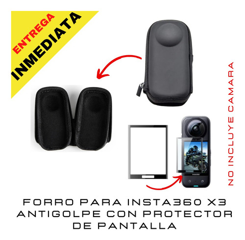 Forro Estuche Antigolpe Insta360 X3 X2 Protector Pantalla