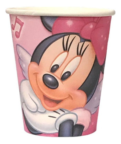 6 Vasos De 270ml Para Fiesta Con Tematica De Minnie Mouse